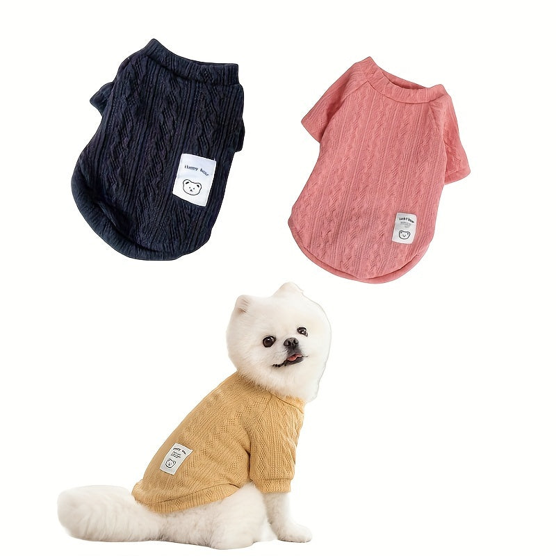 4pcs Cozy Cat & Dog Knit Sweaters for Winter