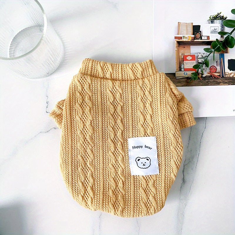 4pcs Cozy Cat & Dog Knit Sweaters for Winter