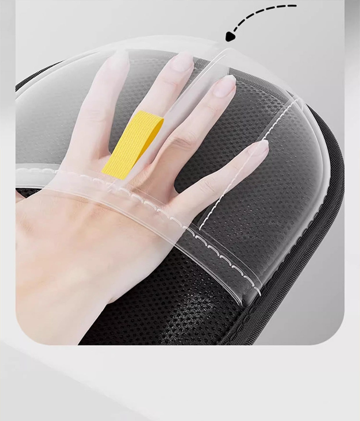 Black Polypropylene Pet Grooming Gloves