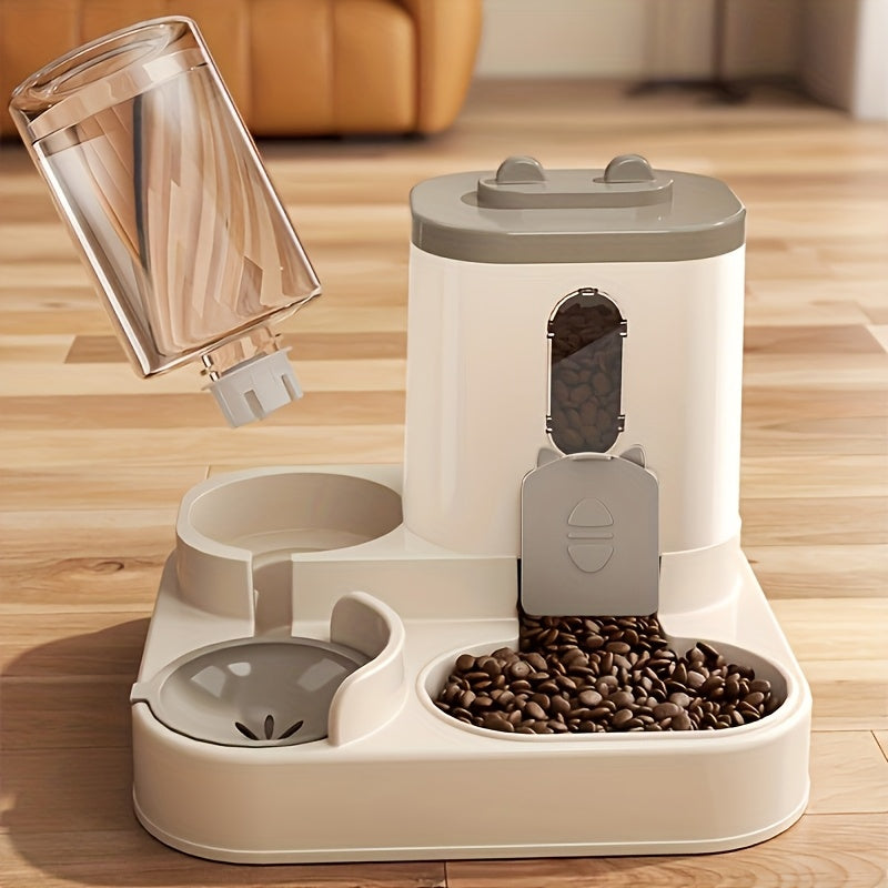2‑in‑1 Automatic Cat Food & Water Dispenser