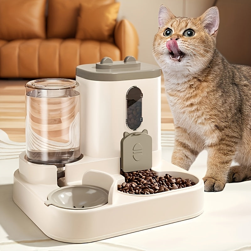 2‑in‑1 Automatic Cat Food & Water Dispenser