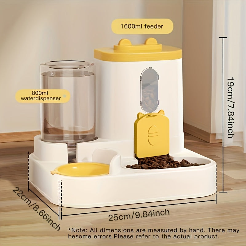 2‑in‑1 Automatic Cat Food & Water Dispenser
