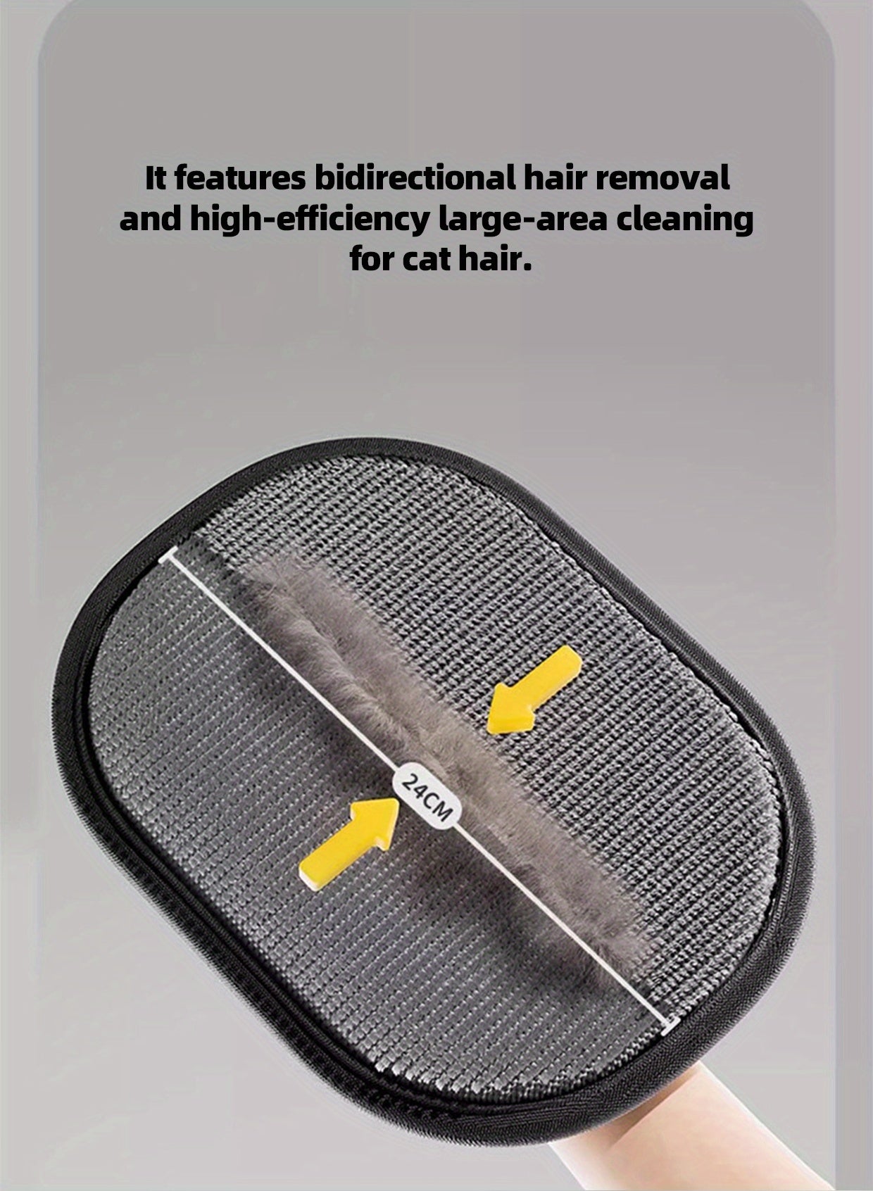 Black Polypropylene Pet Grooming Gloves
