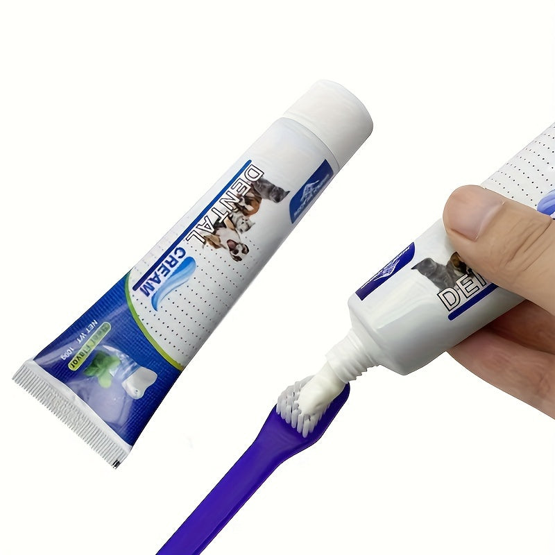 Complete Pet Dental Care Kit:Toothbrush, Toothpaste & Finger Sleeve