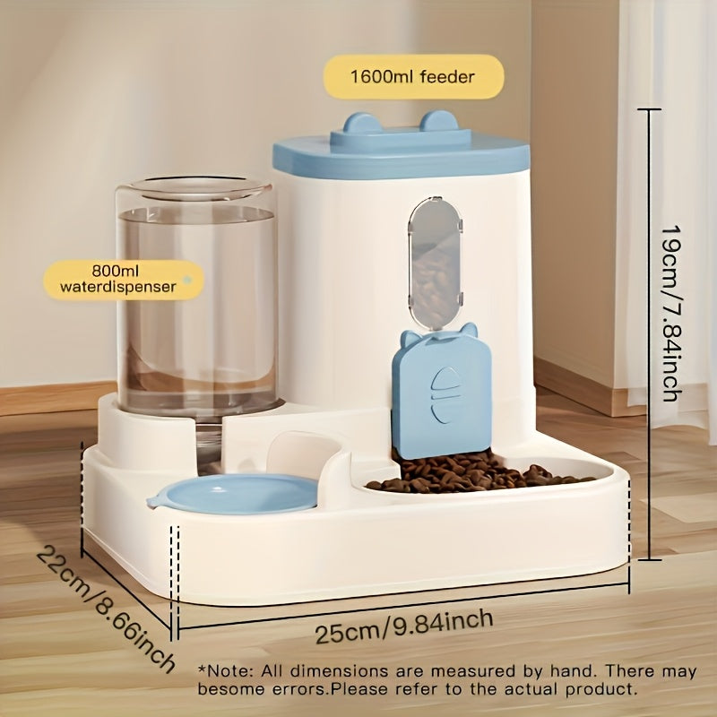 2‑in‑1 Automatic Cat Food & Water Dispenser