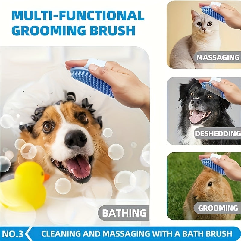 Dog Grooming Kit: Comb, Towel, Massage Brush, Cleaning Gloves, and Storage Bag
