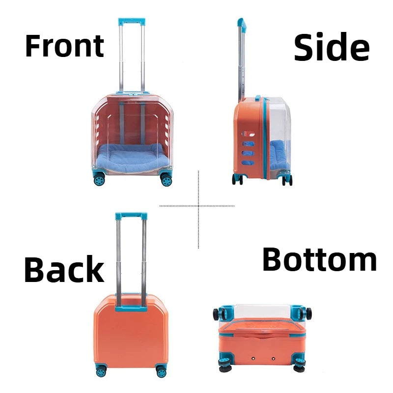 Pet Cat Carrier Out Trolley Case