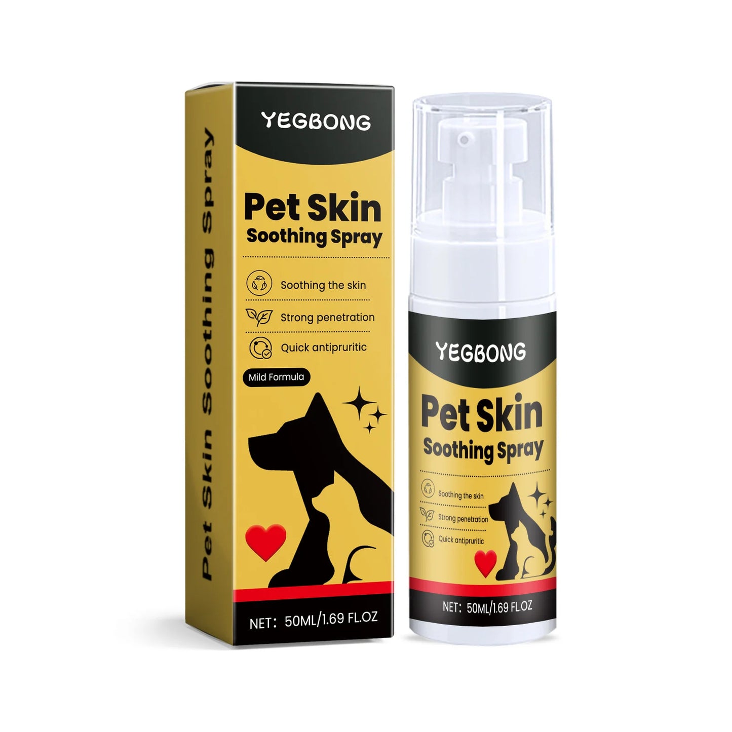 Dogs Cat Flea Lice Control Alleviate Skin Scratching Licking Wound Spray