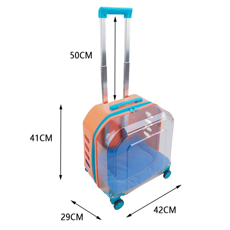 Pet Cat Carrier Out Trolley Case