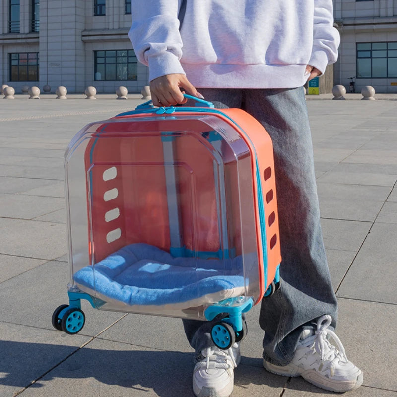 Pet Cat Carrier Out Trolley Case