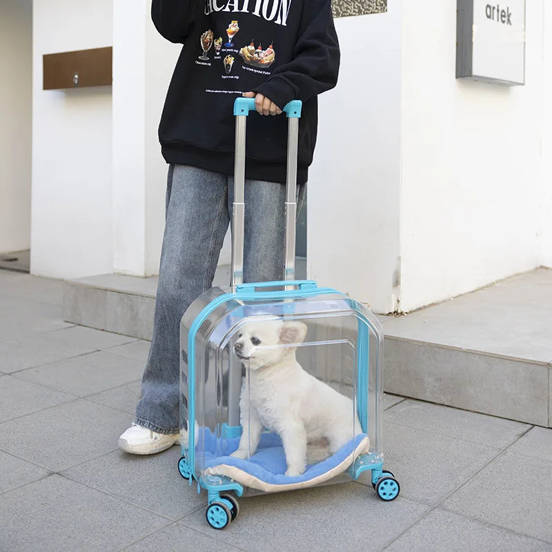 Pet Cat Carrier Out Trolley Case
