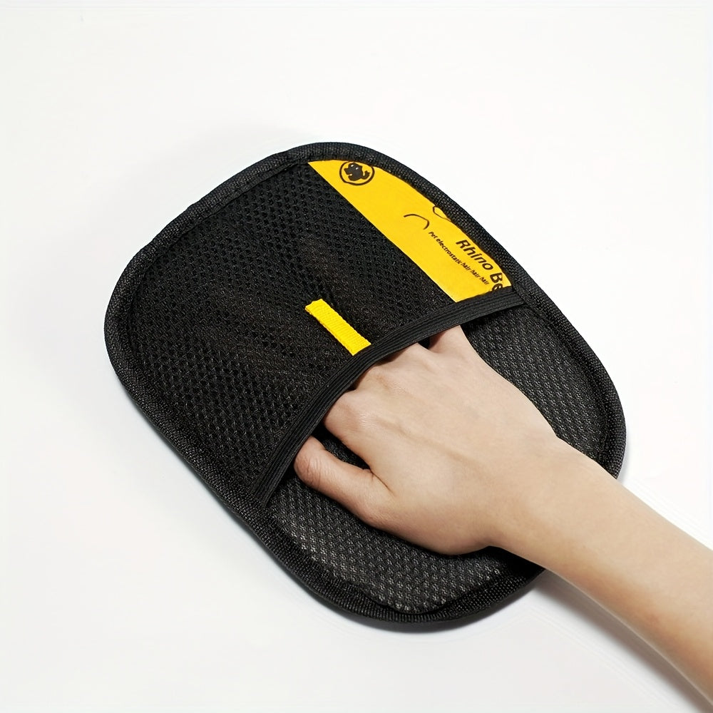 Black Polypropylene Pet Grooming Gloves