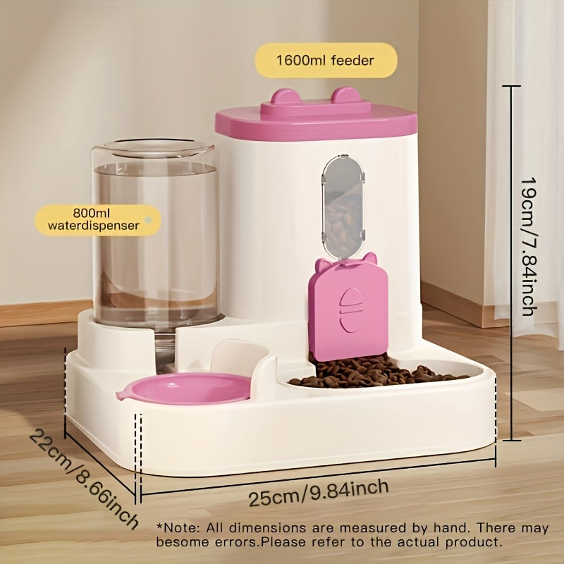 2‑in‑1 Automatic Cat Food & Water Dispenser