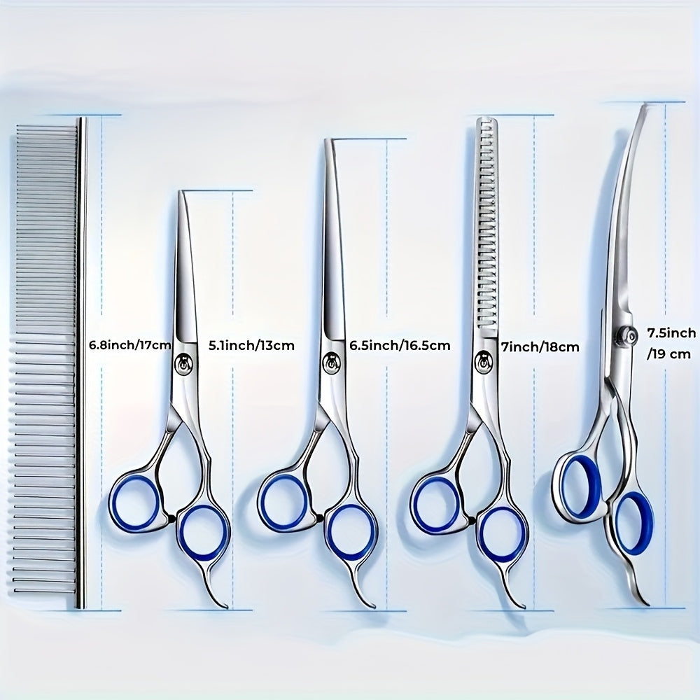 7pcs/set Professional Pet Grooming Scissors Set