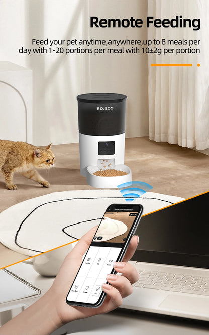 ROJECO Automatic Cat Feeder + Camera