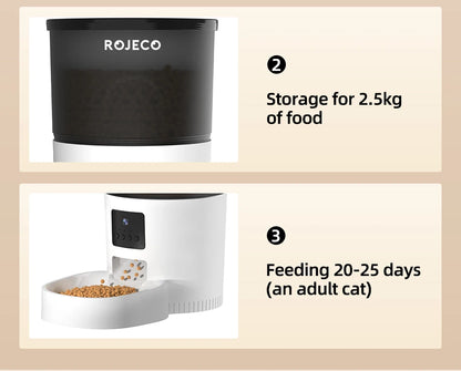 ROJECO Automatic Cat Feeder + Camera
