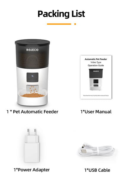 ROJECO Automatic Cat Feeder + Camera
