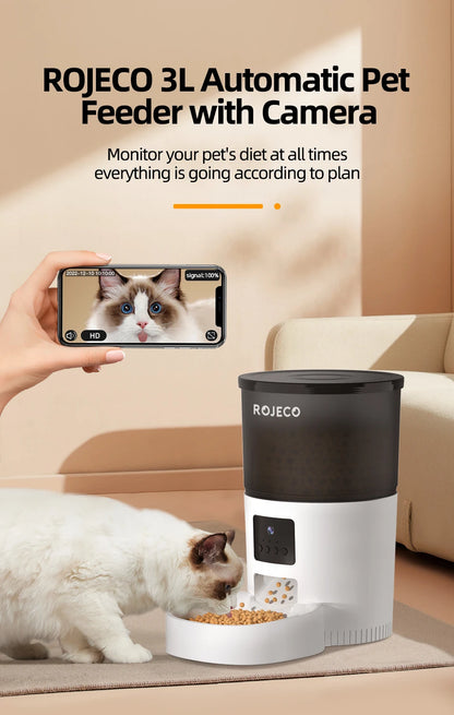 ROJECO Automatic Cat Feeder + Camera