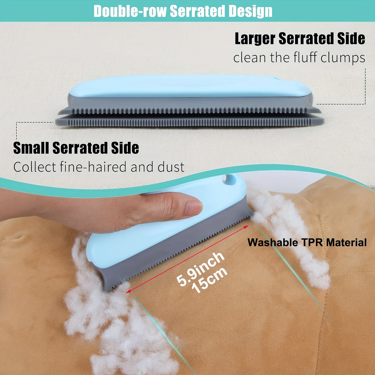 Pet Hair Removal Tool with 114.3cm Adjustable Handle